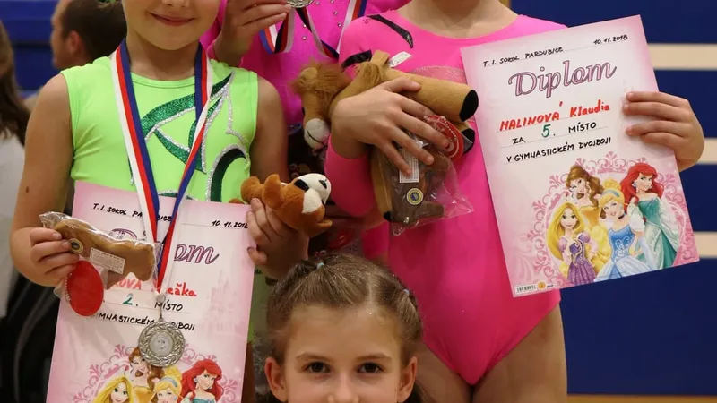 Předvánoční závod pro nejmladší sportovní gymnastky Stříbrné medailové žně.