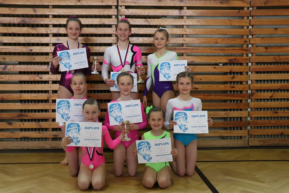 Chrudimské gymnastky dovezly tři medaile. Pohár Krkonoš 6.4.2019