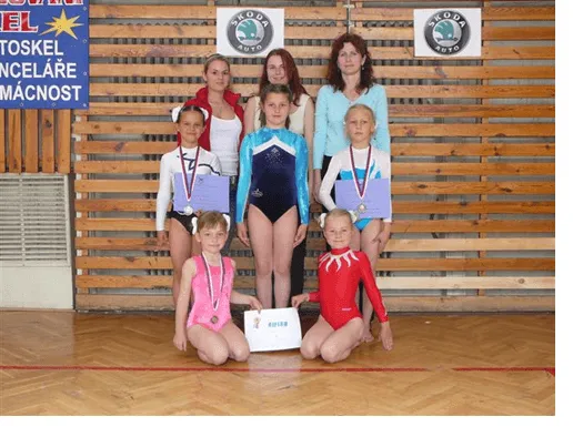Oblastní přebor ve sportovní gymnastice. Krajská přebornice Jana Novotná postoupila na MČR.